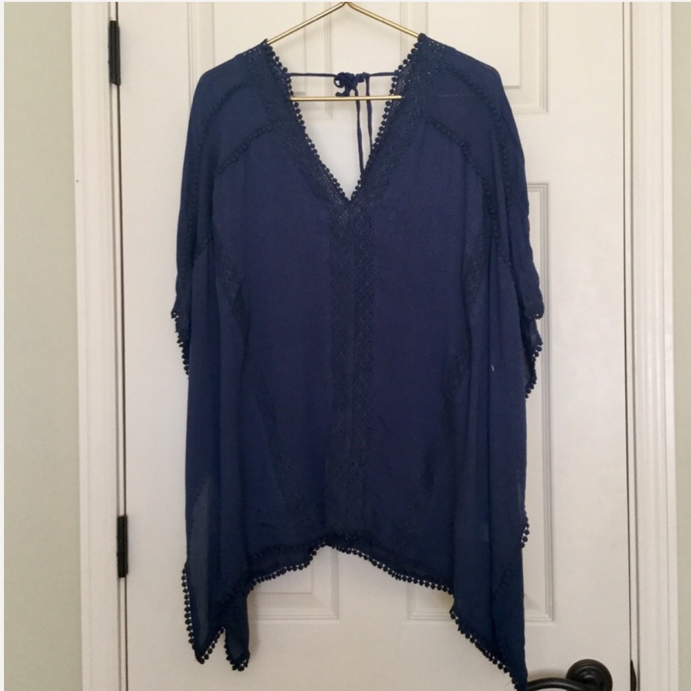 NWT BLVD/Hautelook NAVY BLUE Swim Coverup
